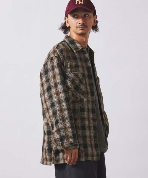 JOURNAL STANDARD relume(ジャーナルスタンダード レリューム)の「リング オンブレーチェックシャツ(シャツ/ブラウス・メンズ・ブルー系その他/ベージュ系その他/チャコールグレー・LARGE/MEDIUM)」の22枚目の写真