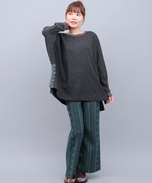 チチカカ（チチカカ）の「キカ柄ニットパンツ（その他パンツ・レディース・キャメル/グリーン/ブラック・FREE）」の5枚目の写真