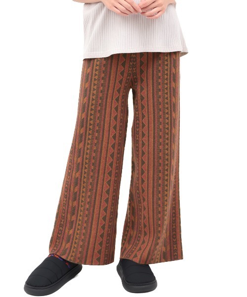 チチカカ（チチカカ）の「キカ柄ニットパンツ（その他パンツ・レディース・キャメル/グリーン/ブラック・FREE）」の9枚目の写真