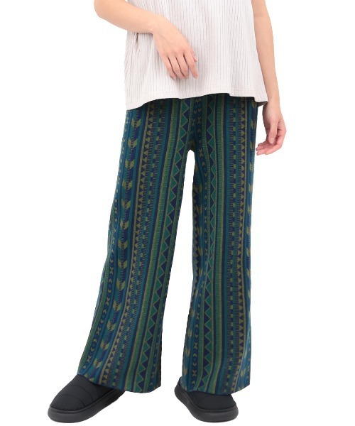 チチカカ（チチカカ）の「キカ柄ニットパンツ（その他パンツ・レディース・キャメル/グリーン/ブラック・FREE）」の8枚目の写真