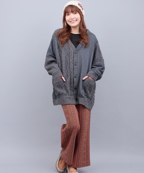 チチカカ（チチカカ）の「キカ柄ニットパンツ（その他パンツ・レディース・キャメル/グリーン/ブラック・FREE）」の6枚目の写真