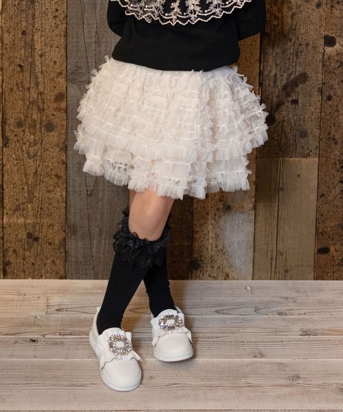 Rora（ローラ）の「ナデシコ フリフリリボンスカート（スカート・キッズ・ベージュ・120cm/110cm/140cm/130cm）」の10枚目の写真