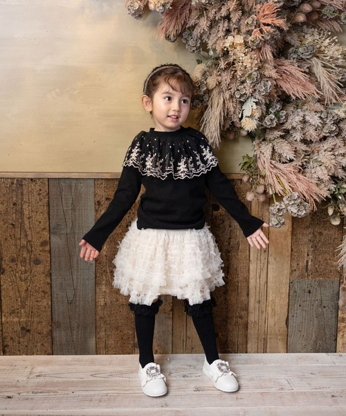 Rora（ローラ）の「ナデシコ フリフリリボンスカート（スカート・キッズ・ベージュ・120cm/110cm/140cm/130cm）」の3枚目の写真