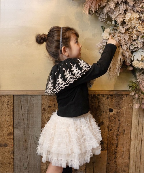 Rora（ローラ）の「ナデシコ フリフリリボンスカート（スカート・キッズ・ベージュ・120cm/110cm/140cm/130cm）」の7枚目の写真