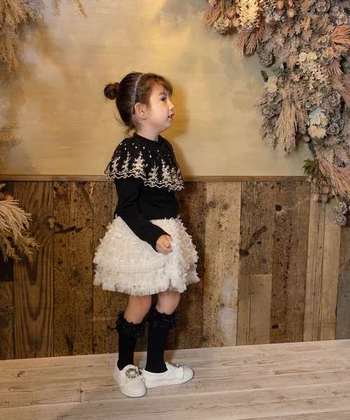 Rora（ローラ）の「ナデシコ フリフリリボンスカート（スカート・キッズ・ベージュ・120cm/110cm/140cm/130cm）」の5枚目の写真