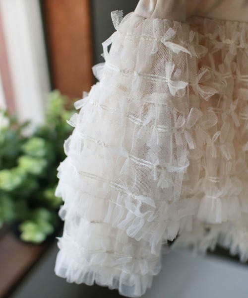 Rora（ローラ）の「ナデシコ フリフリリボンスカート（スカート・キッズ・ベージュ・120cm/110cm/140cm/130cm）」の14枚目の写真