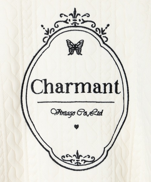 Amourire girl（アムリールガール）の「ふくれジャガード ゆるシルエットプルオーバー（スウェット・キッズ・オフホワイト/ブラック・160cm/150cm/140cm/130cm）」の11枚目の写真