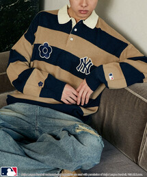 MLB(W[[Ox[X{[)MLB × MARY QUANT × PUBLUX/GGr[ × }[Ng MLB×MARY QUANT KNIT RUGBY SHIRT/jbgOr[Vc(WJ)(jbg/Z[^[)