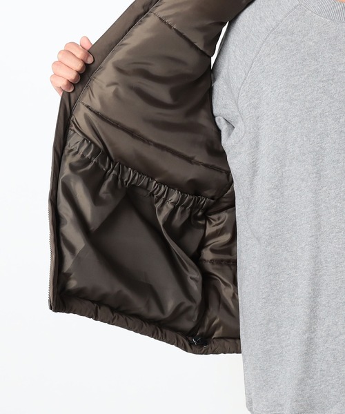 Grand PARK（グランドパーク）の「THERMOLITE（サーモライト）スタンドカラー中綿ベスト（ダウンベスト・メンズ・ブラック/カーキ/ブラウン・LARGE/MEDIUM）」の9枚目の写真