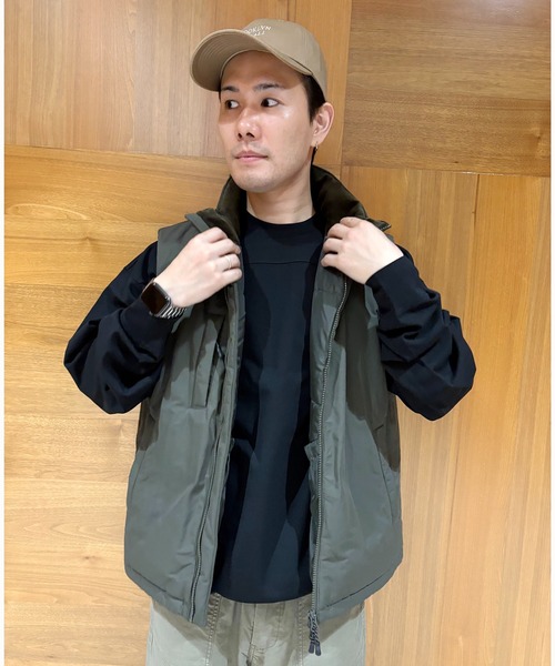 Grand PARK（グランドパーク）の「THERMOLITE（サーモライト）スタンドカラー中綿ベスト（ダウンベスト・メンズ・ブラック/カーキ/ブラウン・LARGE/MEDIUM）」の16枚目の写真