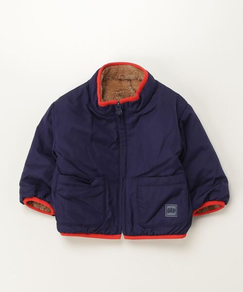 GAP(ギャップ)の「ライトウェイト ボア リバーシブルジャケット (幼児・ベビー)(その他アウター・キッズ・グリーン/ネイビー・80cm/90cm/95cm/100cm/105cm/110cm)」の5枚目の写真