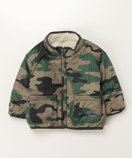 GAP(ギャップ)の「ライトウェイト ボア リバーシブルジャケット (幼児・ベビー)(その他アウター・キッズ・グリーン/ネイビー・80cm/90cm/95cm/100cm/105cm/110cm)」の6枚目の写真