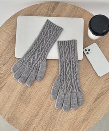 ロンググローブ ロング」に該当する手袋（グレー/灰色系）ファッション
