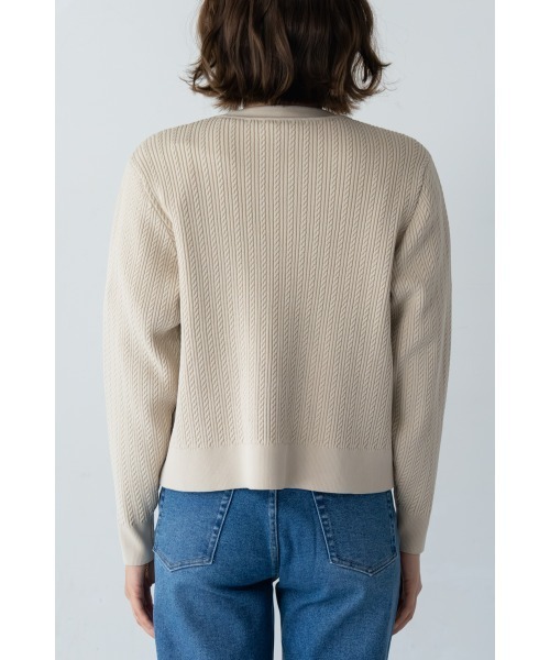 M.deux(エムドゥ)の「●ゴールドボタンニットジャケット●(ニット/セーター・レディース・ベージュ/ネイビー/オフホワイト・MEDIUM)」の11枚目の写真