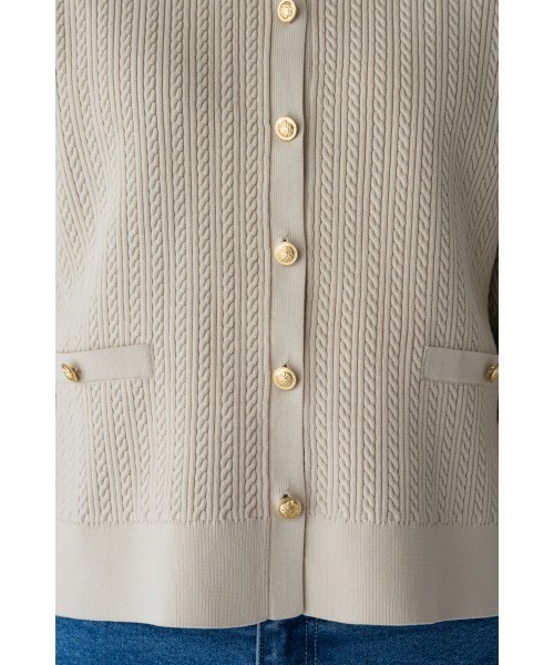 M.deux(エムドゥ)の「●ゴールドボタンニットジャケット●(ニット/セーター・レディース・ベージュ/ネイビー/オフホワイト・MEDIUM)」の13枚目の写真