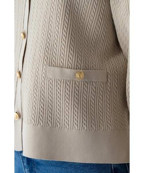 M.deux(エムドゥ)の「●ゴールドボタンニットジャケット●(ニット/セーター・レディース・ベージュ/ネイビー/オフホワイト・MEDIUM)」の14枚目の写真