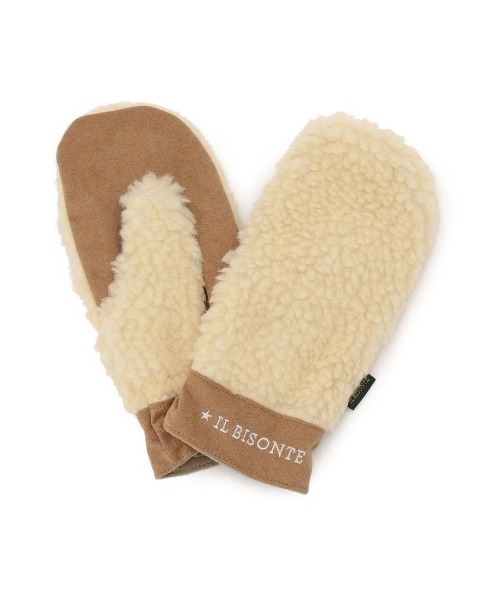 IL BISONTE（イルビゾンテ）の「IL BISONTE / ミトン / 2025 AUTUMN WINTER（手袋・レディース・ブラック/ホワイト/ブラウン・1/2）」の2枚目の写真