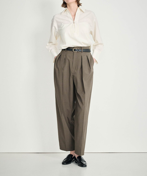 N.O.R.C（ノーク）の「ウォッシャブルスキッパーシャツ【CLEAN MOTION】（シャツ/ブラウス・レディース・オフホワイト/ブラウン/ブラック・フリー）」の9枚目の写真