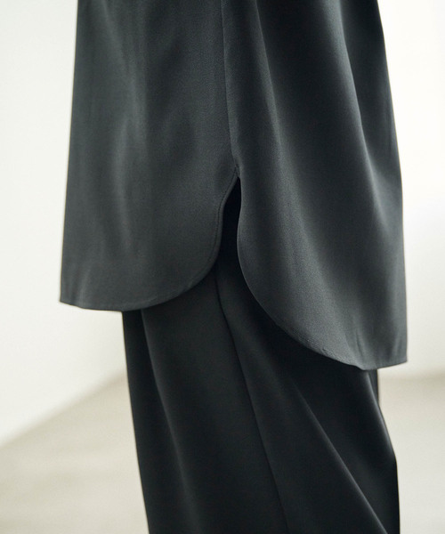 N.O.R.C（ノーク）の「ウォッシャブルスキッパーシャツ【CLEAN MOTION】（シャツ/ブラウス・レディース・オフホワイト/ブラウン/ブラック・フリー）」の21枚目の写真