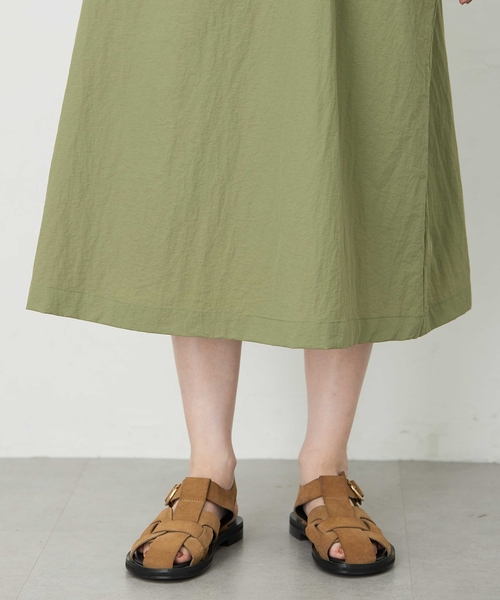 Petit Honfleur（プチオンフルール）の「ドロストジャンパースカート【撥水・通年素材】（ワンピース・レディース・ブラック/カーキ・M/L）」の17枚目の写真