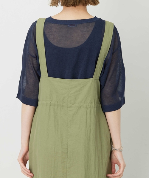 Petit Honfleur（プチオンフルール）の「ドロストジャンパースカート【撥水・通年素材】（ワンピース・レディース・ブラック/カーキ・M/L）」の18枚目の写真