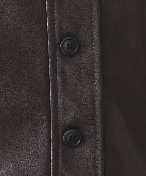 OPAQUE.CLIP(オペークドットクリップ)の「シンセティックレザー調ブルゾン【洗える】(ブルゾン・レディース・ブラウン系その他・38/40/42)」の5枚目の写真