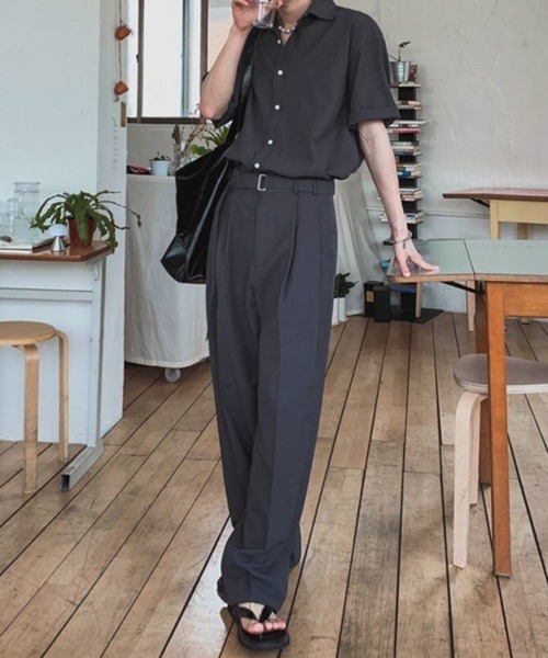 CERCA（チェルカ）の「【NOWLE】リラックスフィット とろみ素材 半袖 シャツ（シャツ/ブラウス・メンズ・グレイッシュベージュ・MEDIUM/LARGE）」の16枚目の写真