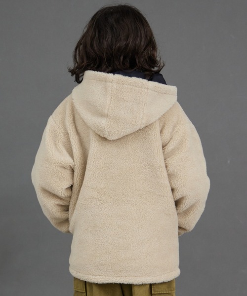 PAIRMANON STREET（ペアマノンストリート）の「【エアサーマル】4WAY フード 中わた リバーシブル ブルゾン【PAIRMANON STREET】（ダウンジャケット/コート・キッズ・ブラウン/ブラック/ブルーグレー・100/110/120/130/140/150/160/90）」の6枚目の写真