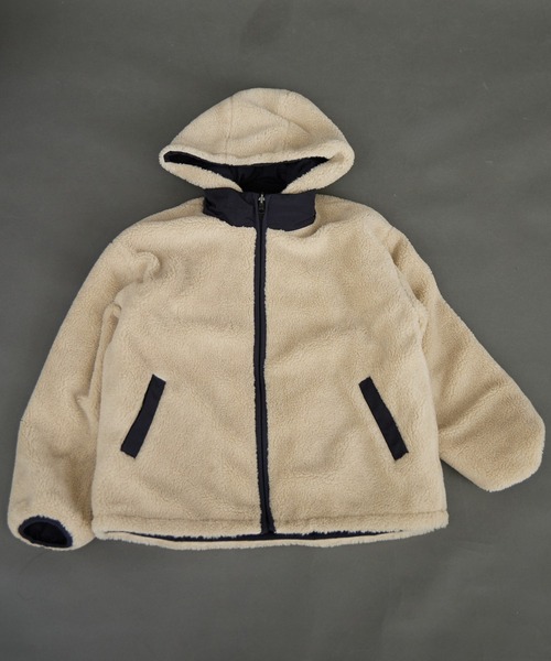 PAIRMANON STREET（ペアマノンストリート）の「【エアサーマル】4WAY フード 中わた リバーシブル ブルゾン【PAIRMANON STREET】（ダウンジャケット/コート・キッズ・ブラウン/ブラック/ブルーグレー・100/110/120/130/140/150/160/90）」の9枚目の写真