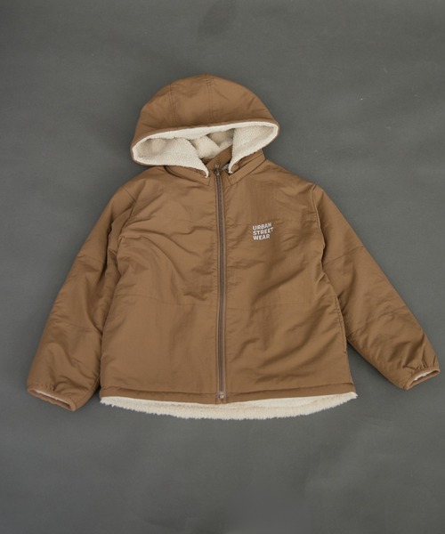 PAIRMANON STREET（ペアマノンストリート）の「【エアサーマル】4WAY フード 中わた リバーシブル ブルゾン【PAIRMANON STREET】（ダウンジャケット/コート・キッズ・ブラウン/ブラック/ブルーグレー・100/110/120/130/140/150/160/90）」の20枚目の写真