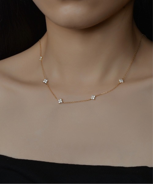 四つ葉 レーザーカット ネックレス シルバー セール】【blatto 925silver】シルバー925 四つ葉モチーフ ジルコニア