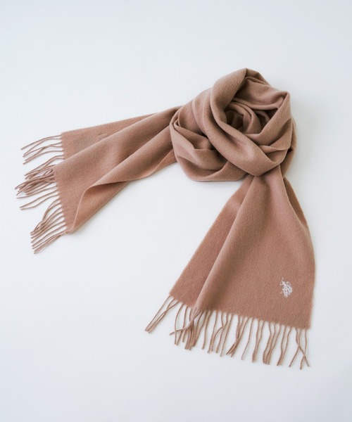 U.S. POLO ASSN.（ユーエスポロアッスン）の「【U.S. POLO ASSN.】USPA マフラー USPA-2009（マフラー・メンズ・ブラック/グレー/オフホワイト/ベージュ/グリーン/ピンク・FREE）」の5枚目の写真