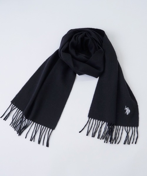 U.S. POLO ASSN.（ユーエスポロアッスン）の「【U.S. POLO ASSN.】USPA マフラー USPA-2009（マフラー・メンズ・ブラック/グレー/オフホワイト/ベージュ/グリーン/ピンク・FREE）」の3枚目の写真