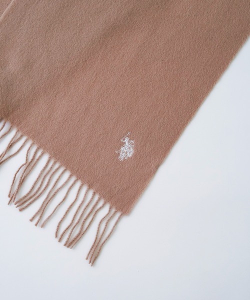 U.S. POLO ASSN.（ユーエスポロアッスン）の「【U.S. POLO ASSN.】USPA マフラー USPA-2009（マフラー・メンズ・ブラック/グレー/オフホワイト/ベージュ/グリーン/ピンク・FREE）」の7枚目の写真