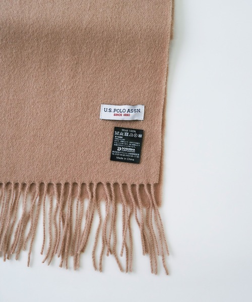 U.S. POLO ASSN.（ユーエスポロアッスン）の「【U.S. POLO ASSN.】USPA マフラー USPA-2009（マフラー・メンズ・ブラック/グレー/オフホワイト/ベージュ/グリーン/ピンク・FREE）」の9枚目の写真