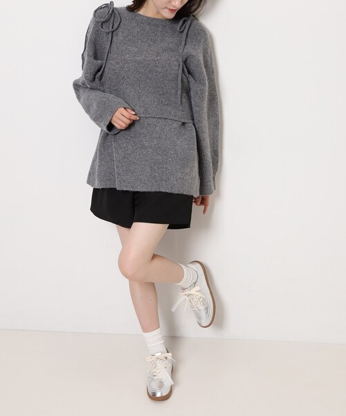 ESPERANZA（エスペランサ）の「パール調リボンチャームスニーカー（スニーカー・レディース・ブラック/シルバー/ホワイト・LL/L/M/S）」の9枚目の写真