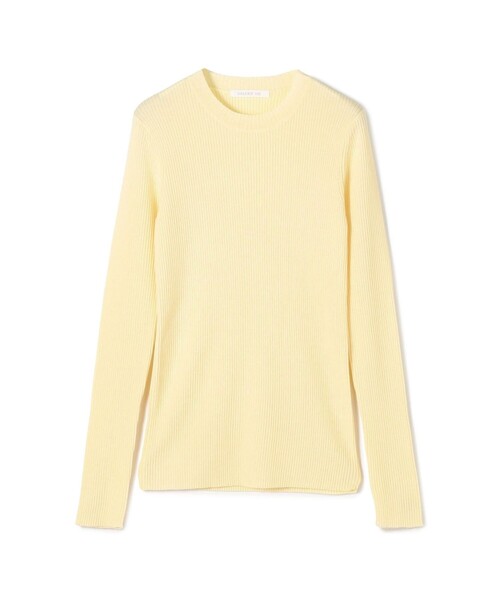 GALERIE VIE（ギャルリー ヴィー）の「プルミエールウールリブ クルーネックプルオーバー（ニット/セーター・レディース・ライトブルー/ライトベージュ/ブラック/ライトイエロー/チャコールグレー/ライトグリーン/ブラウン/ライトグレー/ホワイト/ダークブルー/ライトピンク/グリーン・FREE）」の11枚目の写真