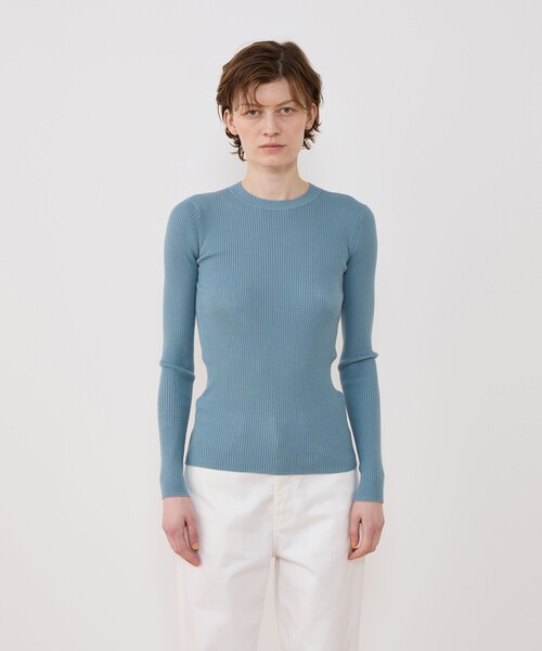 プルミエールウールリブ クルーネックプルオーバー（ニット/セーター