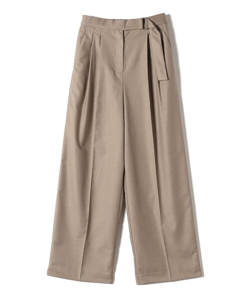 SHIPS Colors（シップス カラーズ）の「SHIPS Colors:〈手洗い可能〉TR ベルテッド タック パンツ（その他パンツ・レディース・ベージュ/ネイビー・SMALL/MEDIUM）」の5枚目の写真