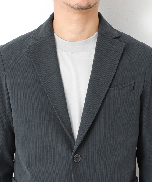 NOLLEY’S(ノーリーズ)の「《ビジカジ/セットアップ対応》トリコットコーデュロイ ストレッチ イージーテーラードジャケット(テーラードジャケット・メンズ・グレイッシュブルー/チャコールグレー/ブラック・M/S/XL/L)」の20枚目の写真