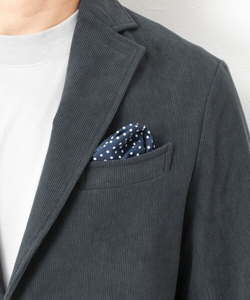 NOLLEY’S(ノーリーズ)の「《ビジカジ/セットアップ対応》トリコットコーデュロイ ストレッチ イージーテーラードジャケット(テーラードジャケット・メンズ・グレイッシュブルー/チャコールグレー/ブラック・M/S/XL/L)」の19枚目の写真