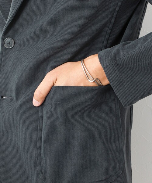 NOLLEY’S(ノーリーズ)の「《ビジカジ/セットアップ対応》トリコットコーデュロイ ストレッチ イージーテーラードジャケット(テーラードジャケット・メンズ・グレイッシュブルー/チャコールグレー/ブラック・M/S/XL/L)」の21枚目の写真