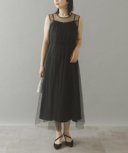 URBAN RESEARCH ROSSO WOMEN（アーバンリサーチ　ロッソ）の「ベストセットチュールドレス（ワンピース・レディース・グレー/ブラック・FREE）」の14枚目の写真