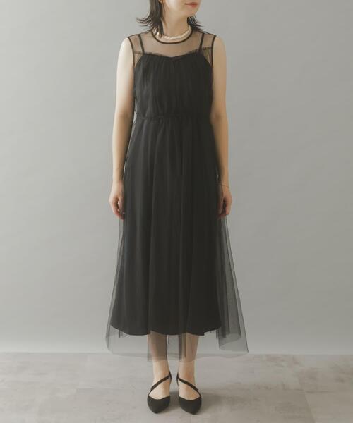 URBAN RESEARCH ROSSO WOMEN（アーバンリサーチ　ロッソ）の「ベストセットチュールドレス（ワンピース・レディース・グレー/ブラック・FREE）」の17枚目の写真