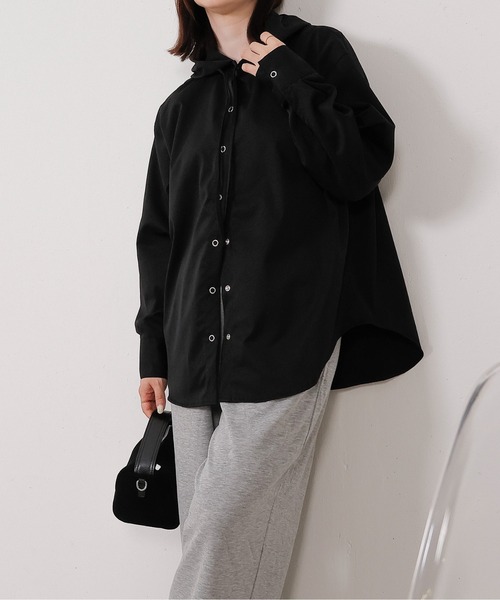 emesuelee（エメスーリー）の「フードシャツ（シャツ/ブラウス・レディース・ブラウン/ブラック/グレー系その他・フリー）」の7枚目の写真