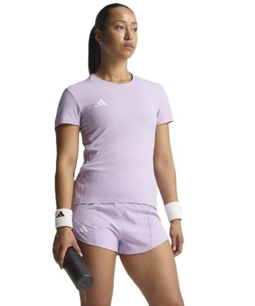 adidas(アディダス)の「アディダス adidas アディゼロ エッセンシャルズ ランニング半袖Tシャツ(Tシャツ/カットソー・レディース・ラベンダー・S/M/L/XL)」の1枚目の写真
