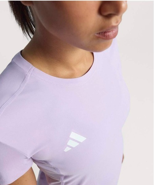 adidas(アディダス)の「アディダス adidas アディゼロ エッセンシャルズ ランニング半袖Tシャツ(Tシャツ/カットソー・レディース・ラベンダー・S/M/L/XL)」の4枚目の写真