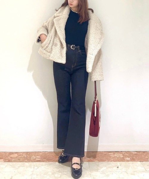 F i.n.t（フィント）の「ハイウエストフレアーデニムパンツ/fint フィント（デニムパンツ・レディース・インディゴブルー/ブラック・2/1）」の20枚目の写真