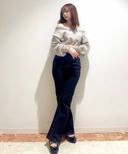 F i.n.t（フィント）の「ハイウエストフレアーデニムパンツ/fint フィント（デニムパンツ・レディース・インディゴブルー/ブラック・2/1）」の18枚目の写真