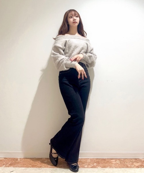 F i.n.t（フィント）の「ハイウエストフレアーデニムパンツ/fint フィント（デニムパンツ・レディース・インディゴブルー/ブラック・2/1）」の17枚目の写真